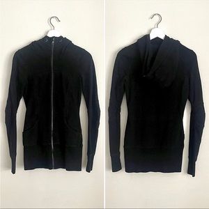 Lululemon Black Hooded Zip Up Hoodie Jacket